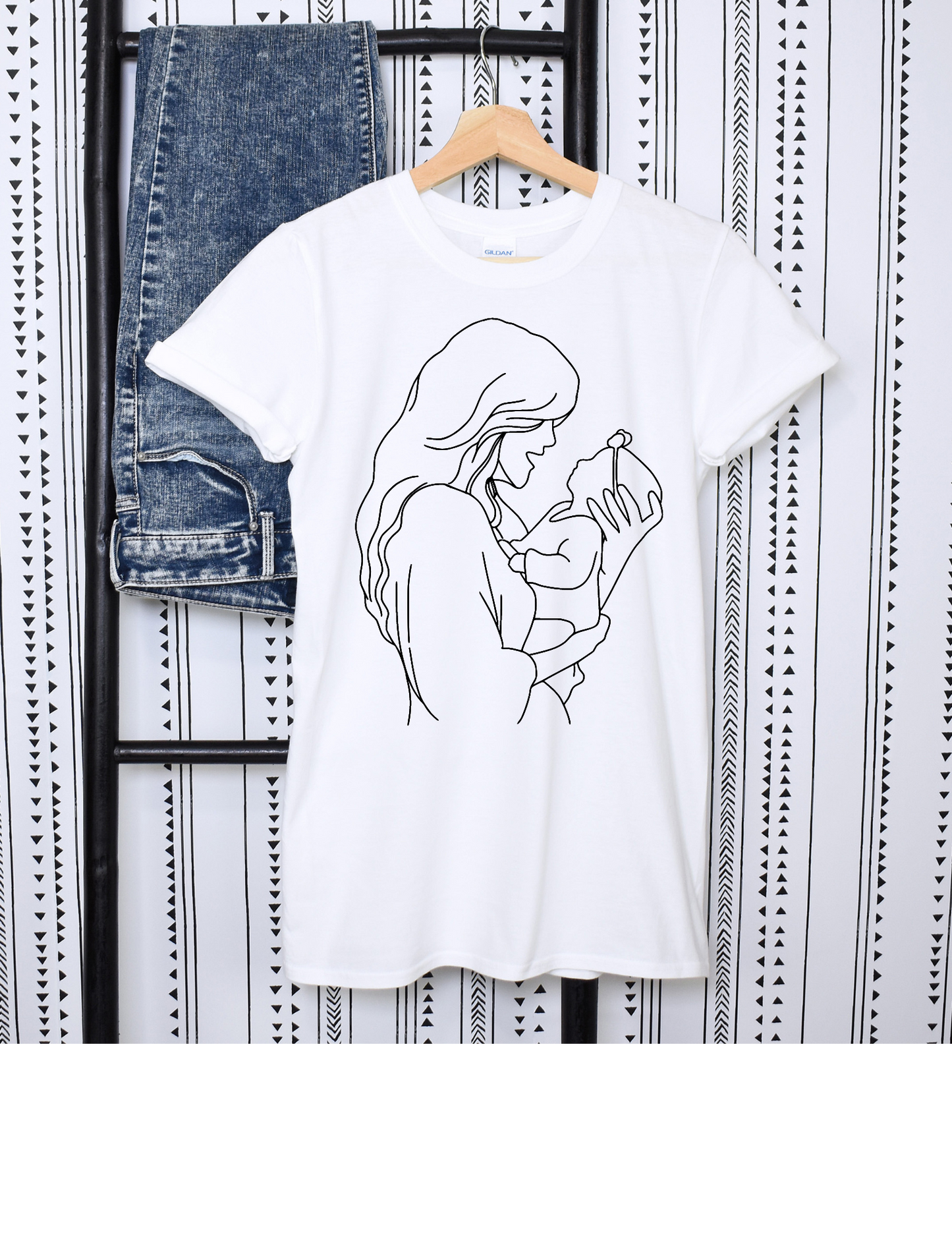 Mom & Baby Girl Art