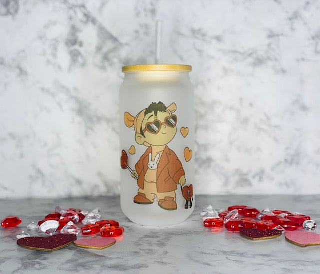 Baby Benito Frosted Glass Can