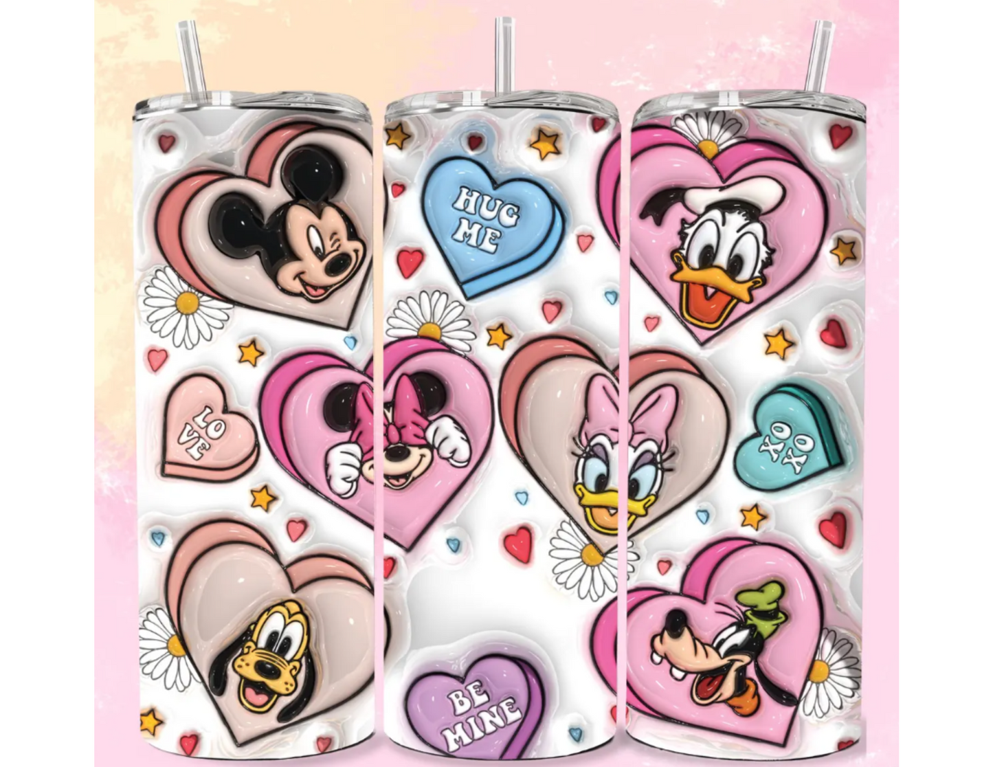 3D Mickey and Friends Candy Heart Tumbler