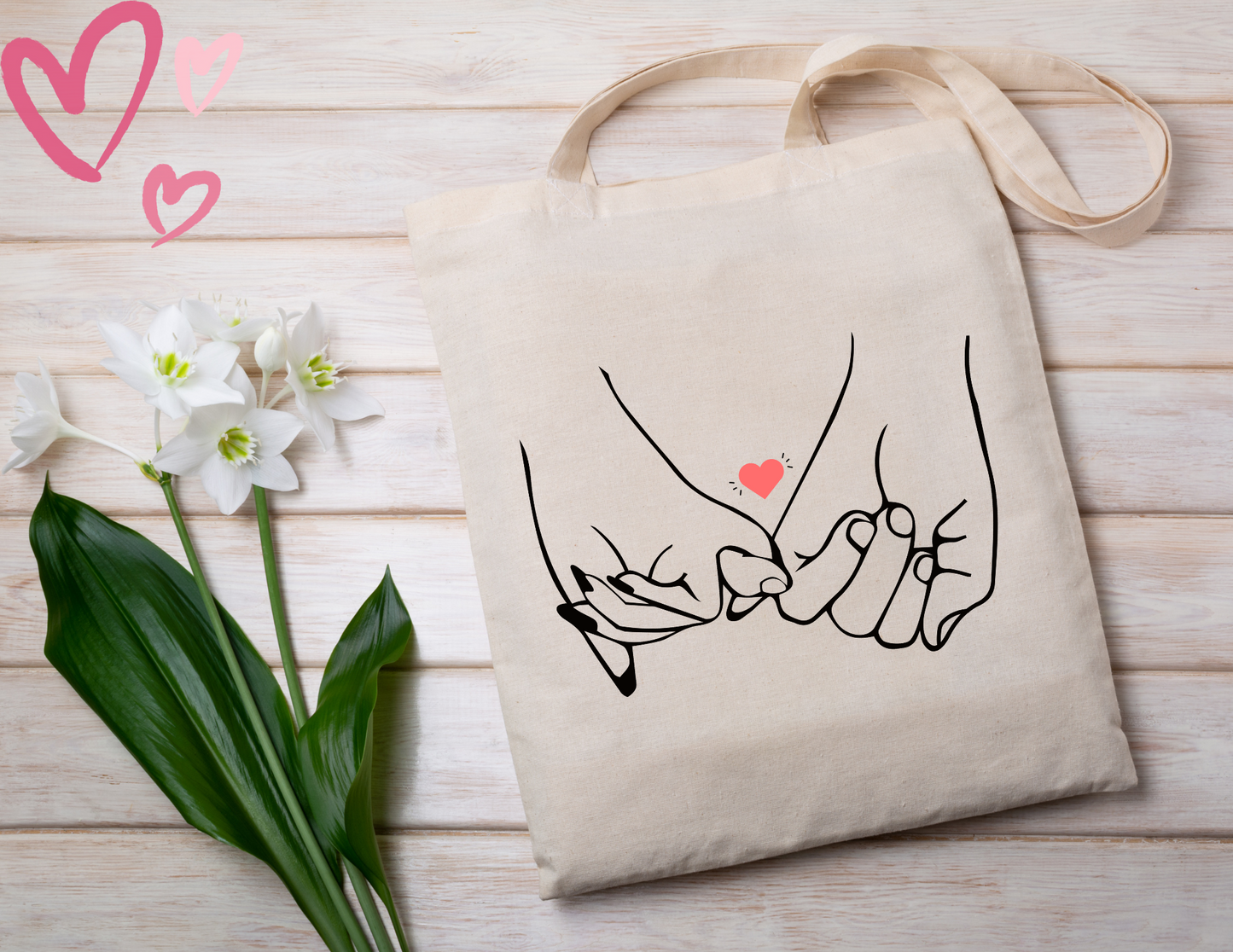 Holding Hands Tote Bag