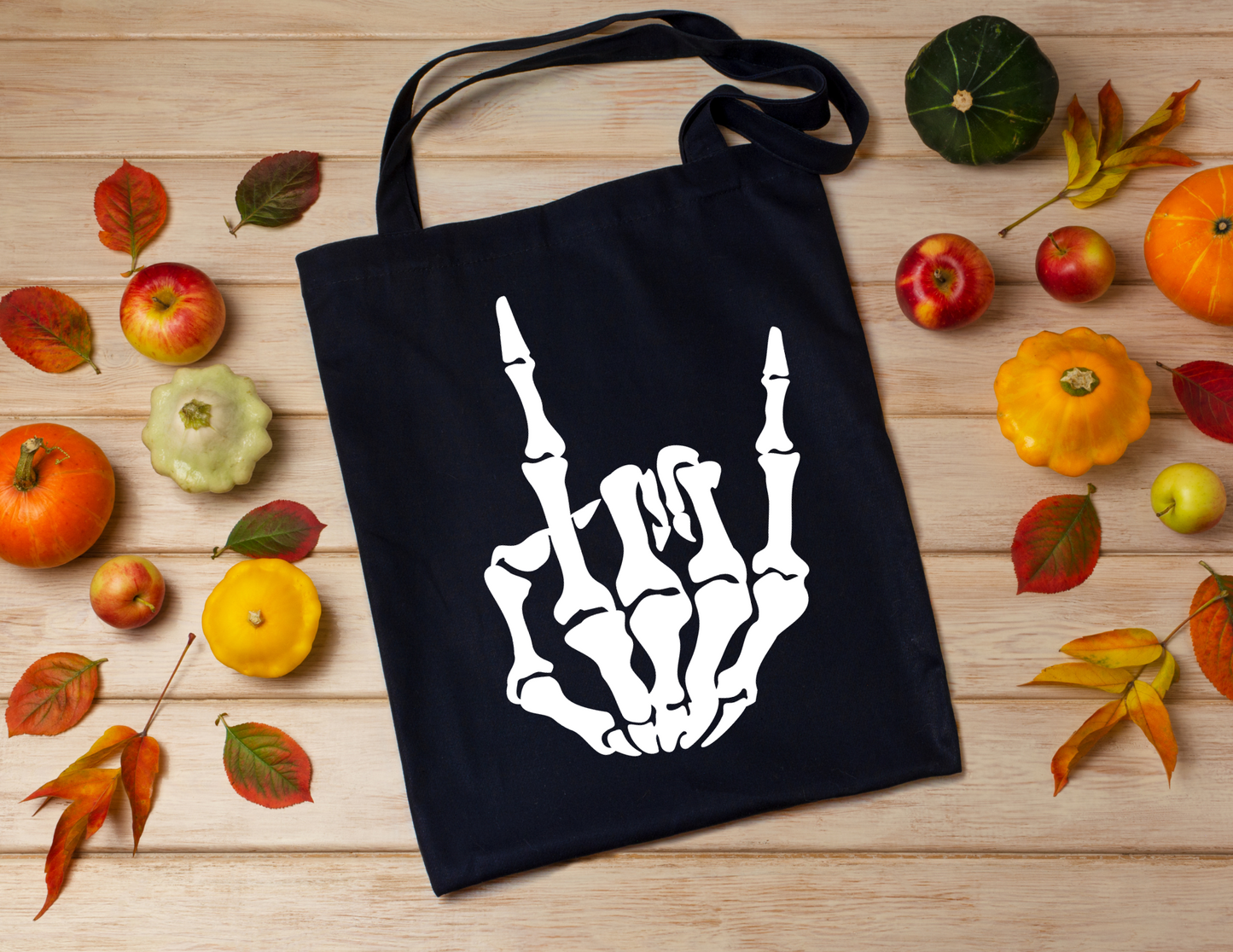 Skeleton Hand Tote Bag